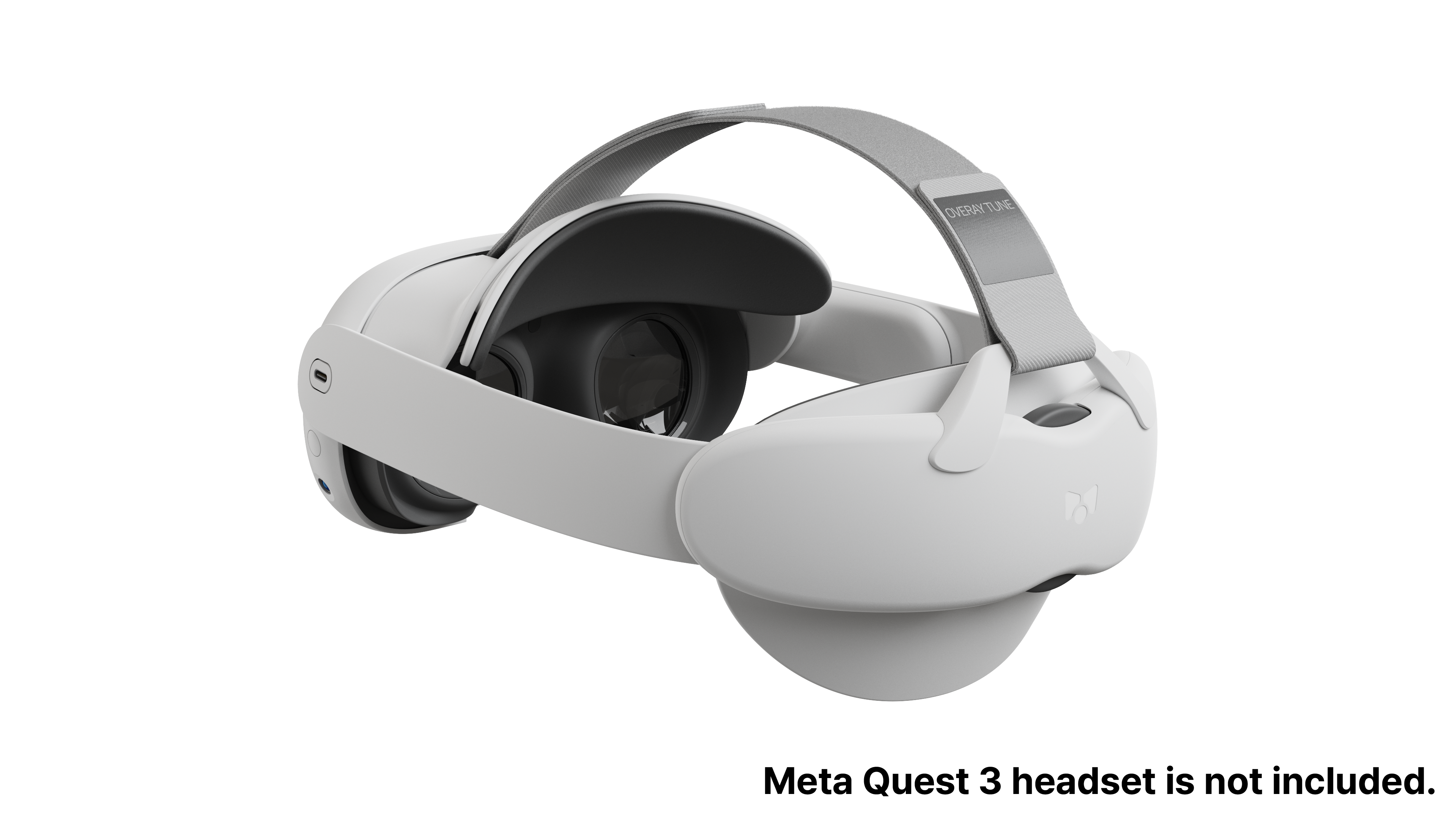 OVERAY TUNE open-face VR strap for Meta Quest 3, designed to improve peripheral vision and deliver comfortable, high-quality fit.